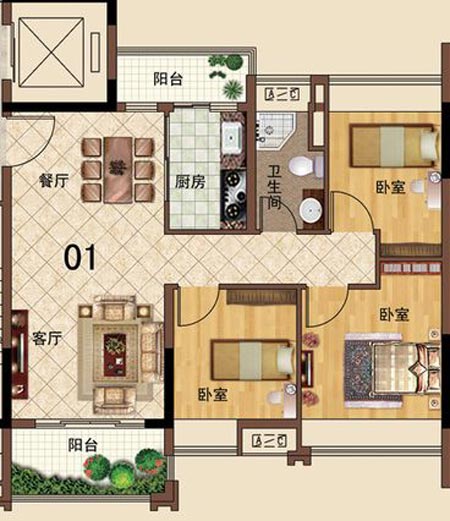 嫩草蜜桃在线视频陶瓷砖应用效果：大沥碧桂园·华府01户型蜜桃APP污污污下载效果鉴赏